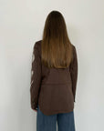 SusyMix - Giacca doppiopetto suede moro