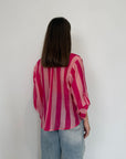Haveone - Camicia righe larghe fuxia