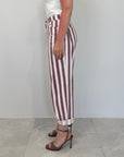 Tensione In - Jeans light a righe rosa