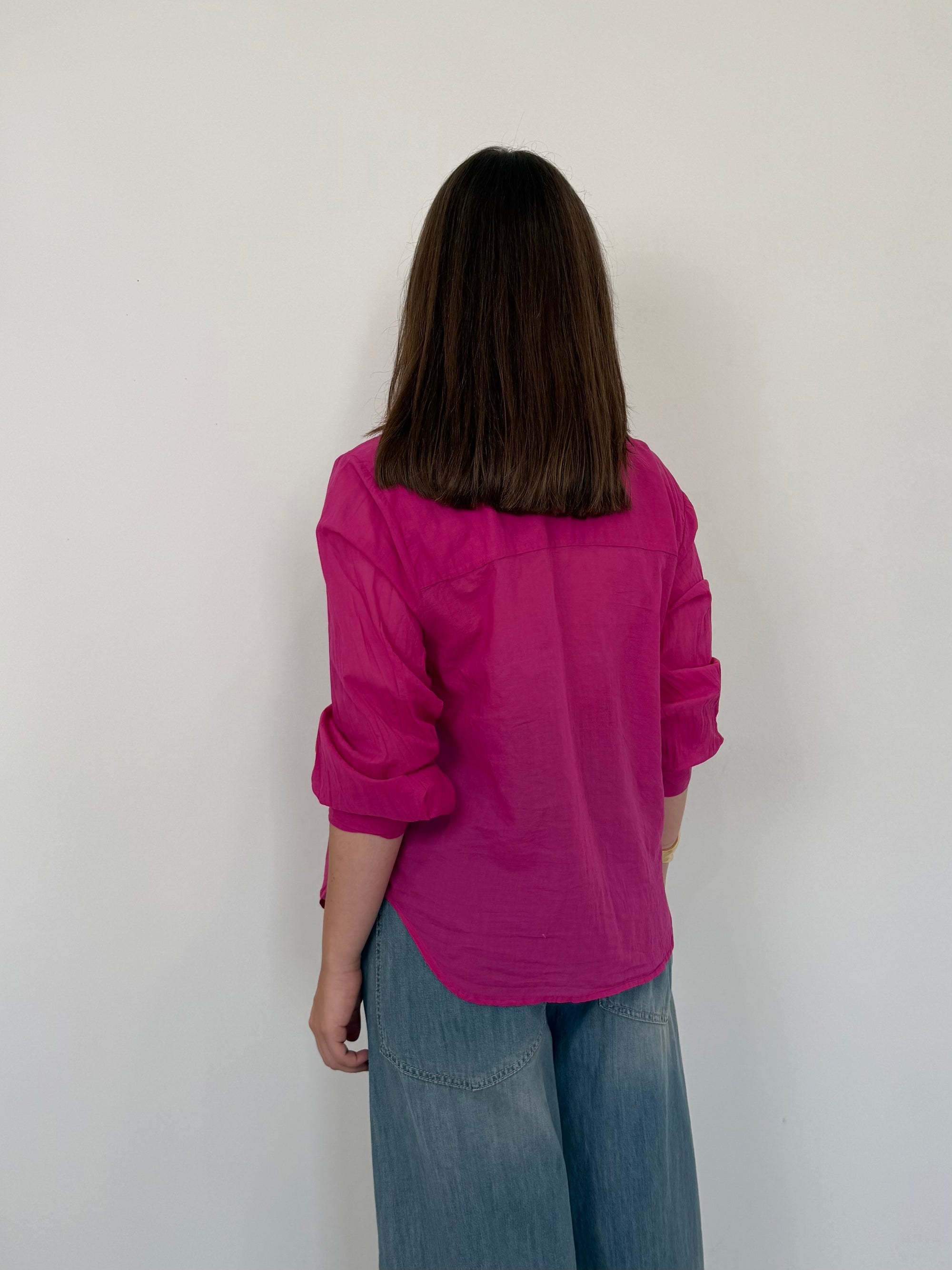 Tensione In - Camicia in cotone fuxia