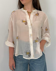 Haveone - Camicia con fantasia microzebre