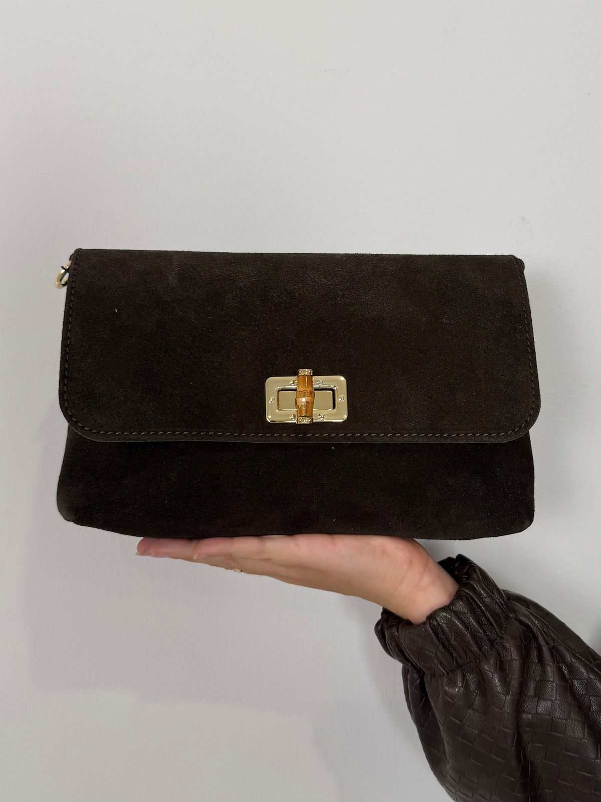 Civico23 - Borsa in vera pelle bamboo moro