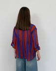 Haveone - Camicia righe larghe bluroyal