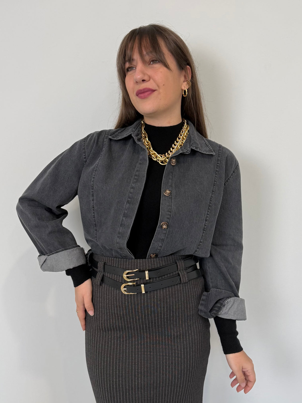 SusyMix - Camicia in denim sagomata