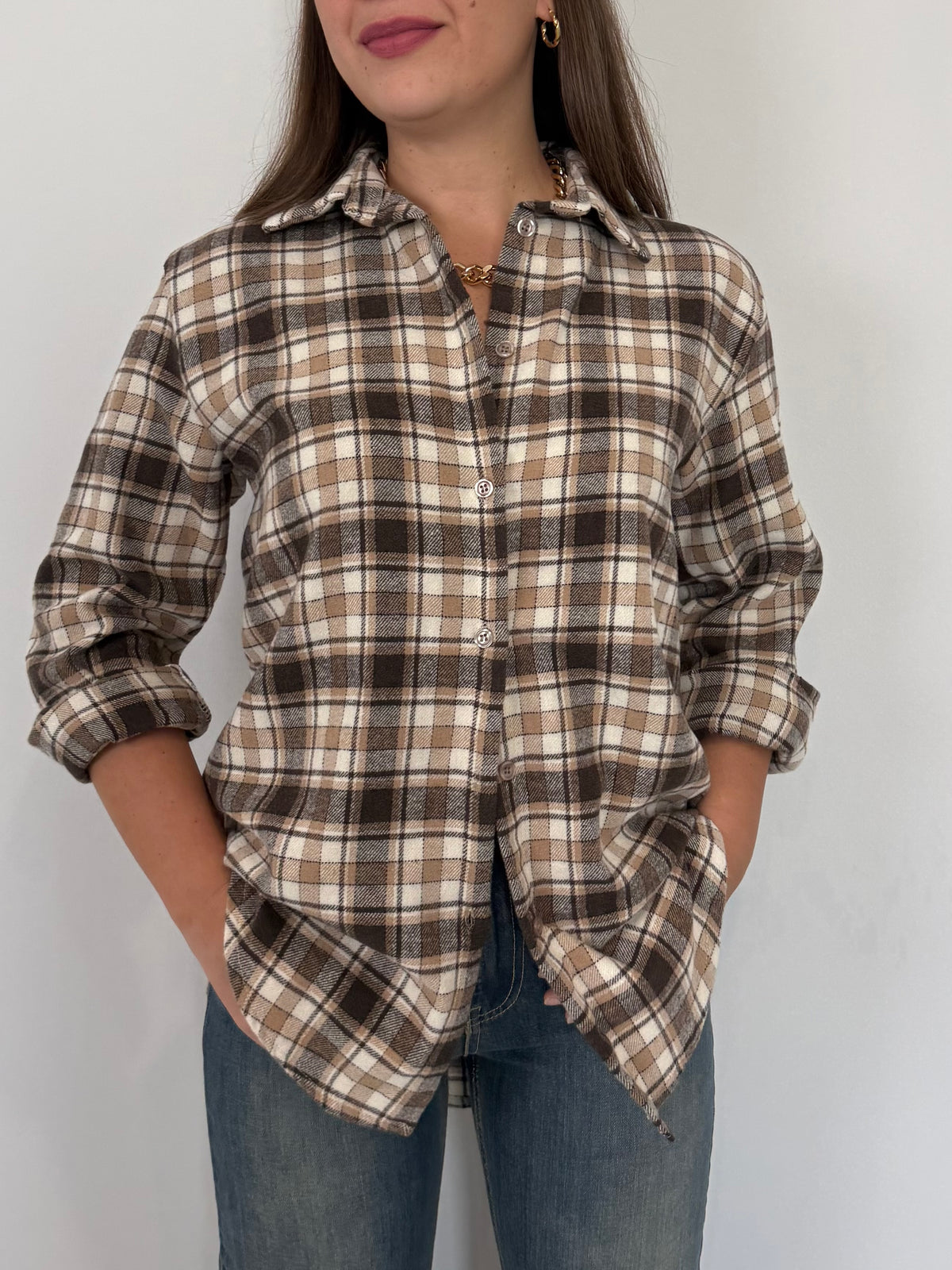 Civico23 - Camicia in flanella moro