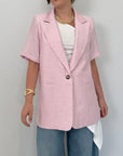 Haveone - Giacca mezza manica easy rosa