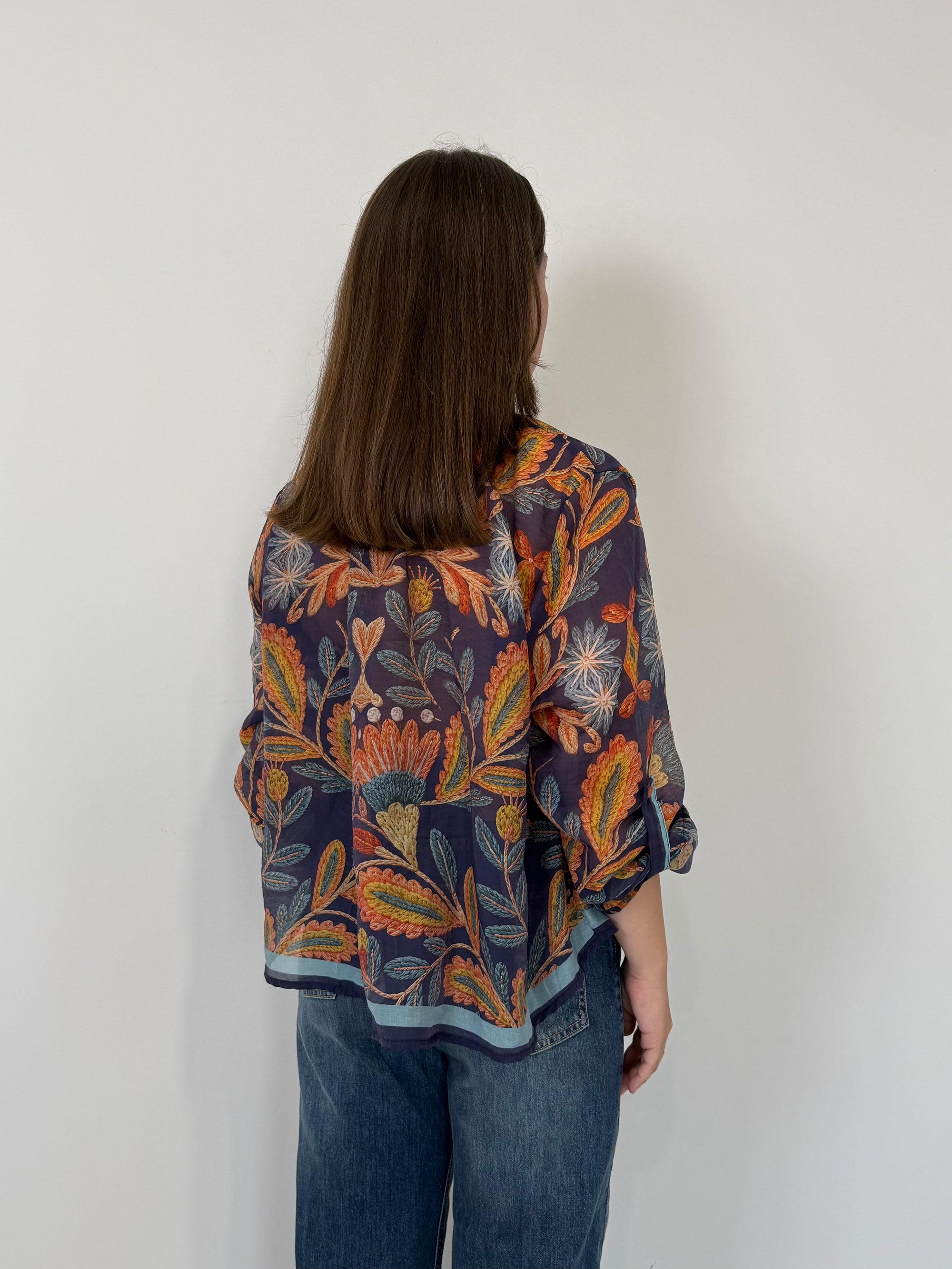 Haveone - Camicia ghepardo blu