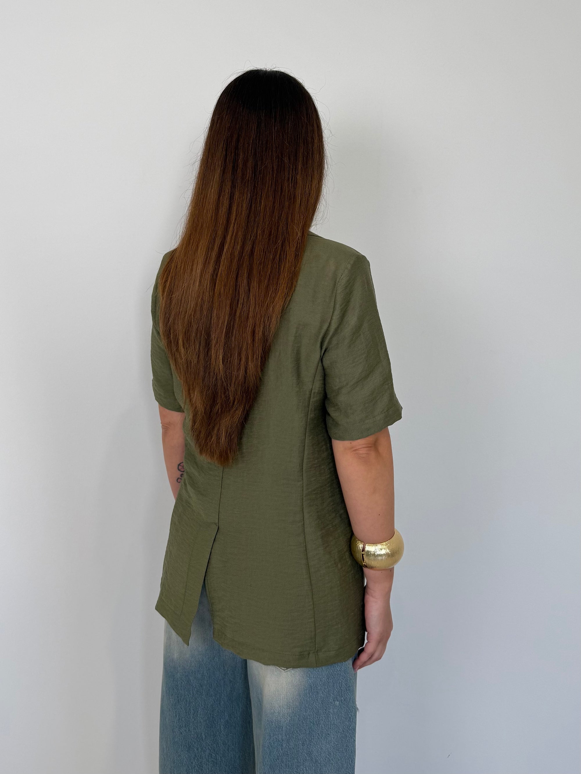 Haveone - Giacca mezza manica easy verde