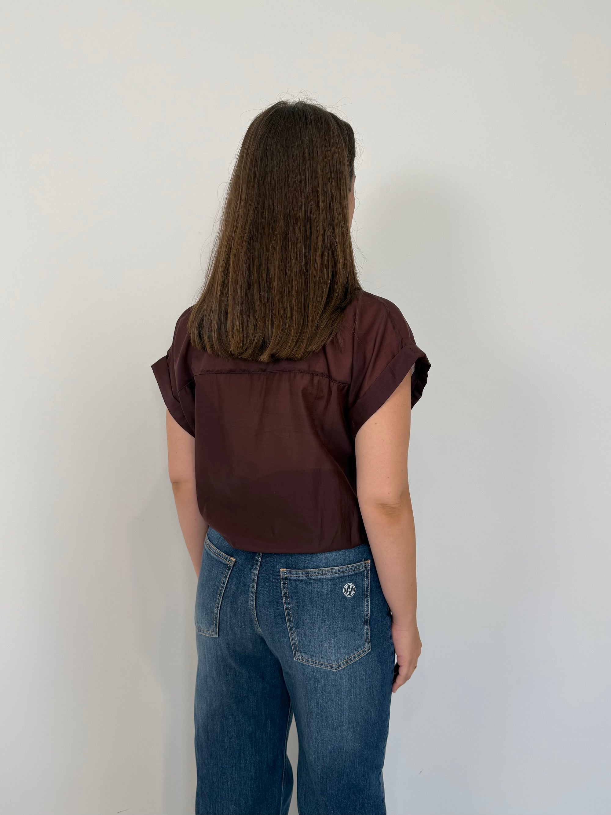 SusyMix - Camicia con tasca paillettes moro