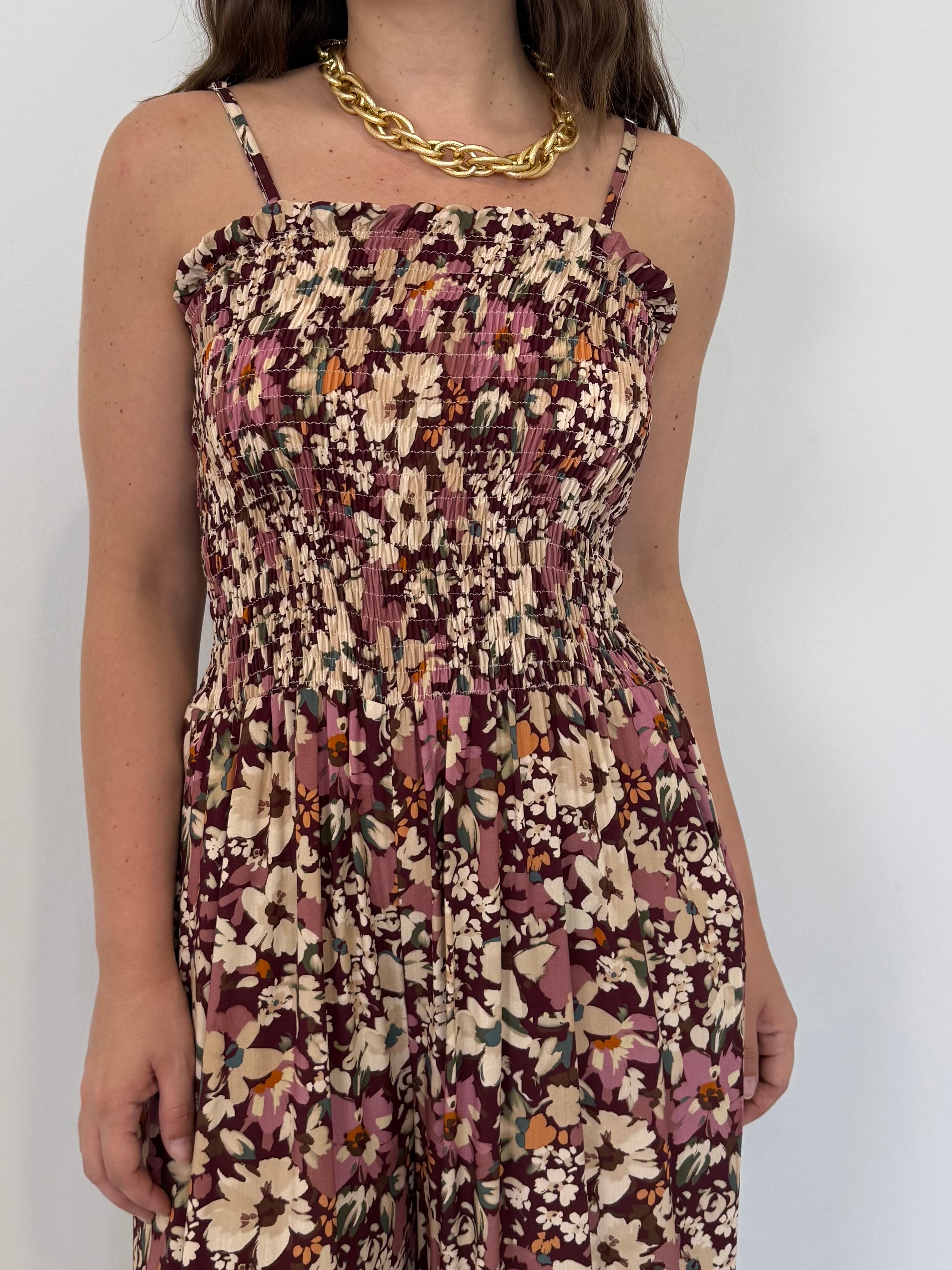 Kontatto - Jumpsuite in viscosa rosa
