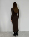 Civico23 - Abito midi con cutout moro