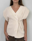 Haveone - Gilet punto pannocchia panna