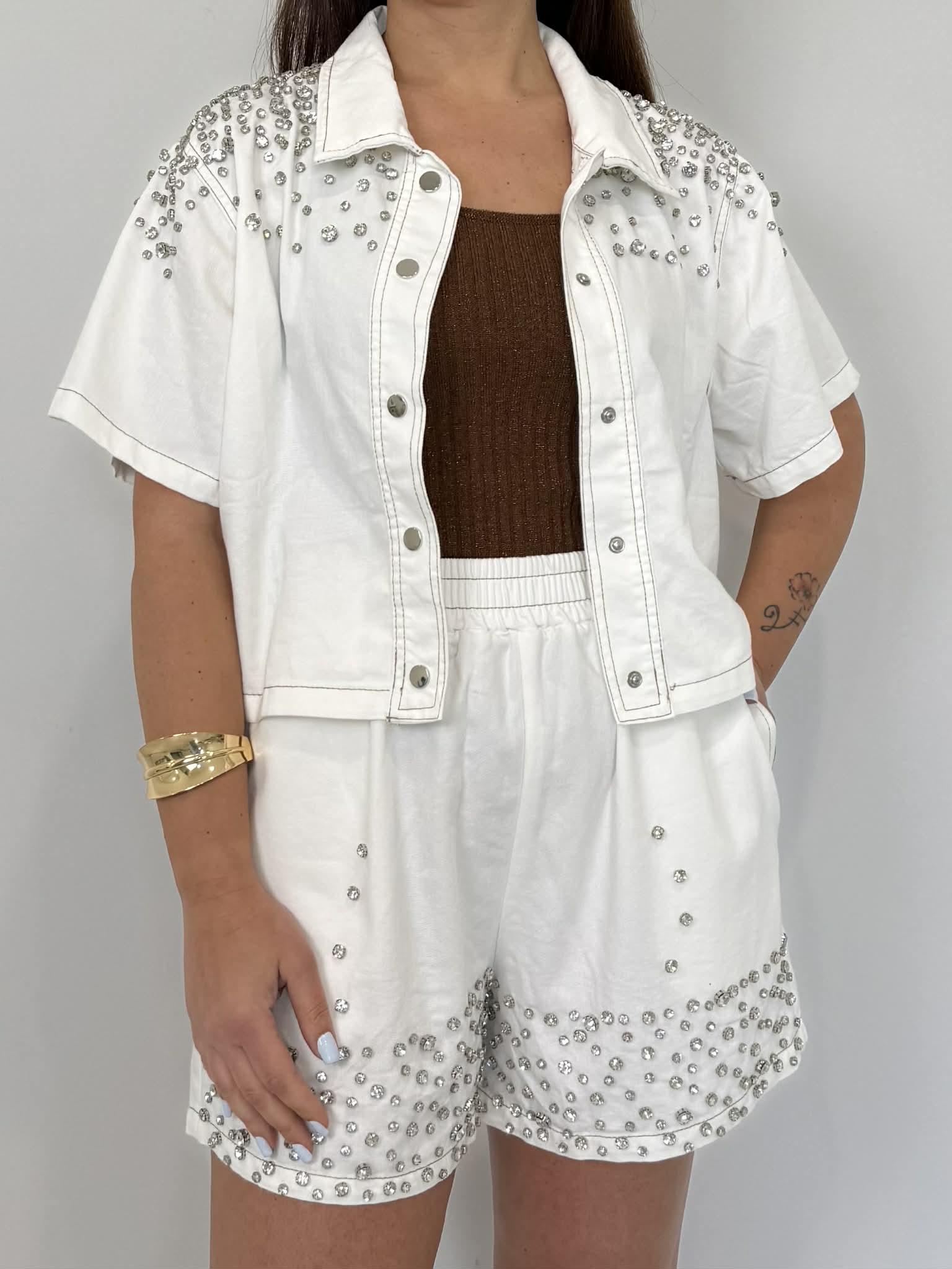 SusyMix - Completo cabochon bianco