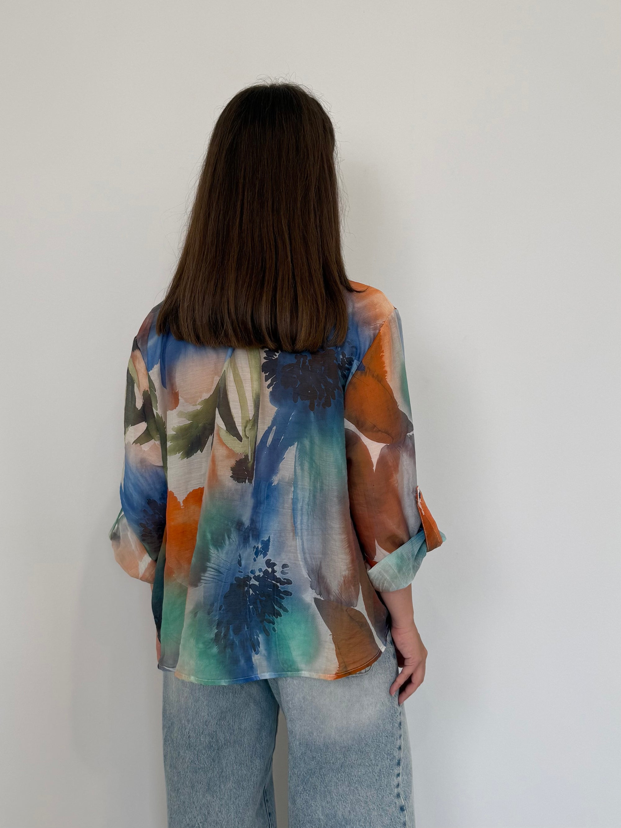 Haveone - Camicia acquerello blu