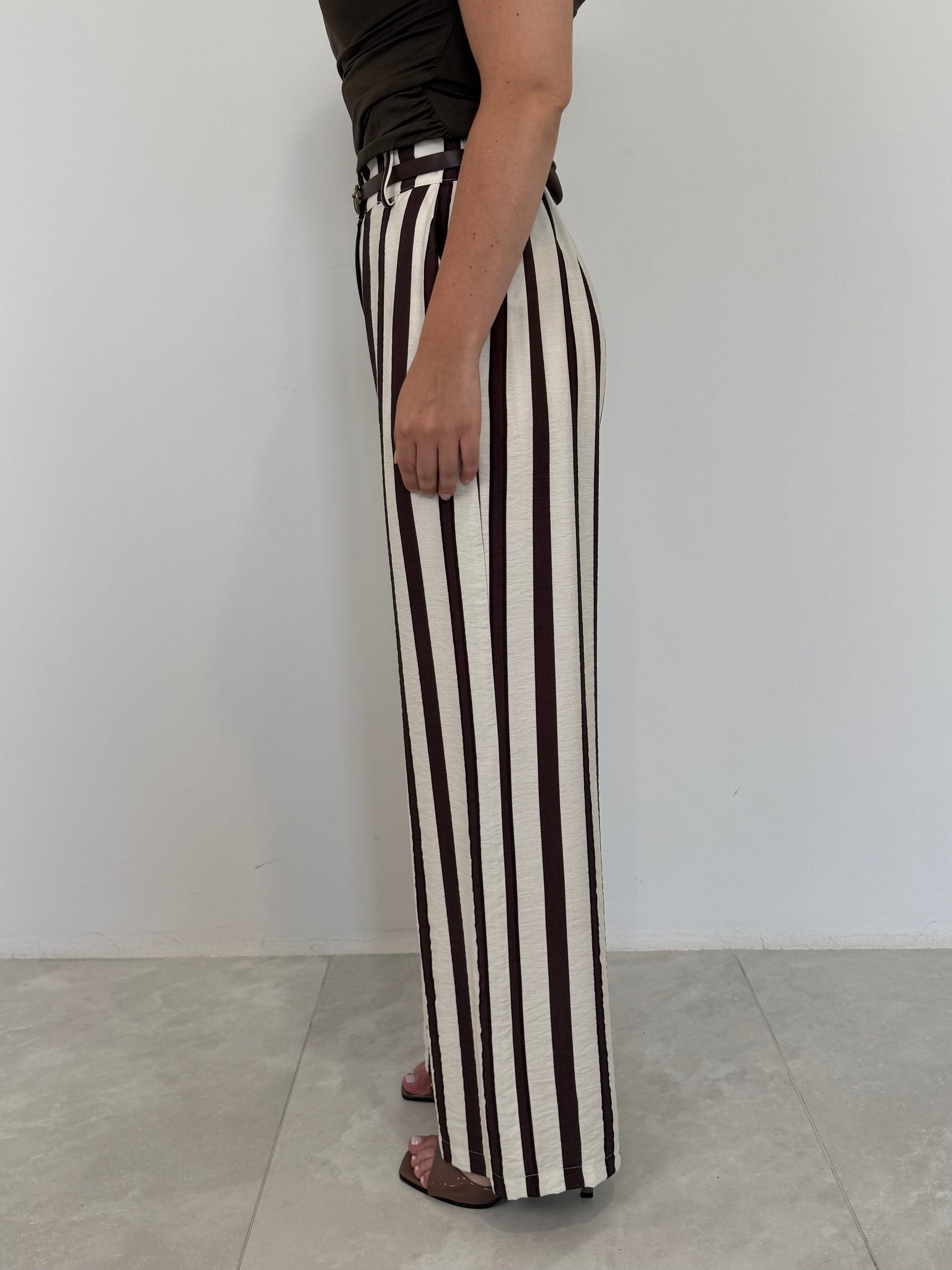 Haveone - Pantalone rigato moro