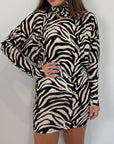 Tensione In - Mini abito zebra