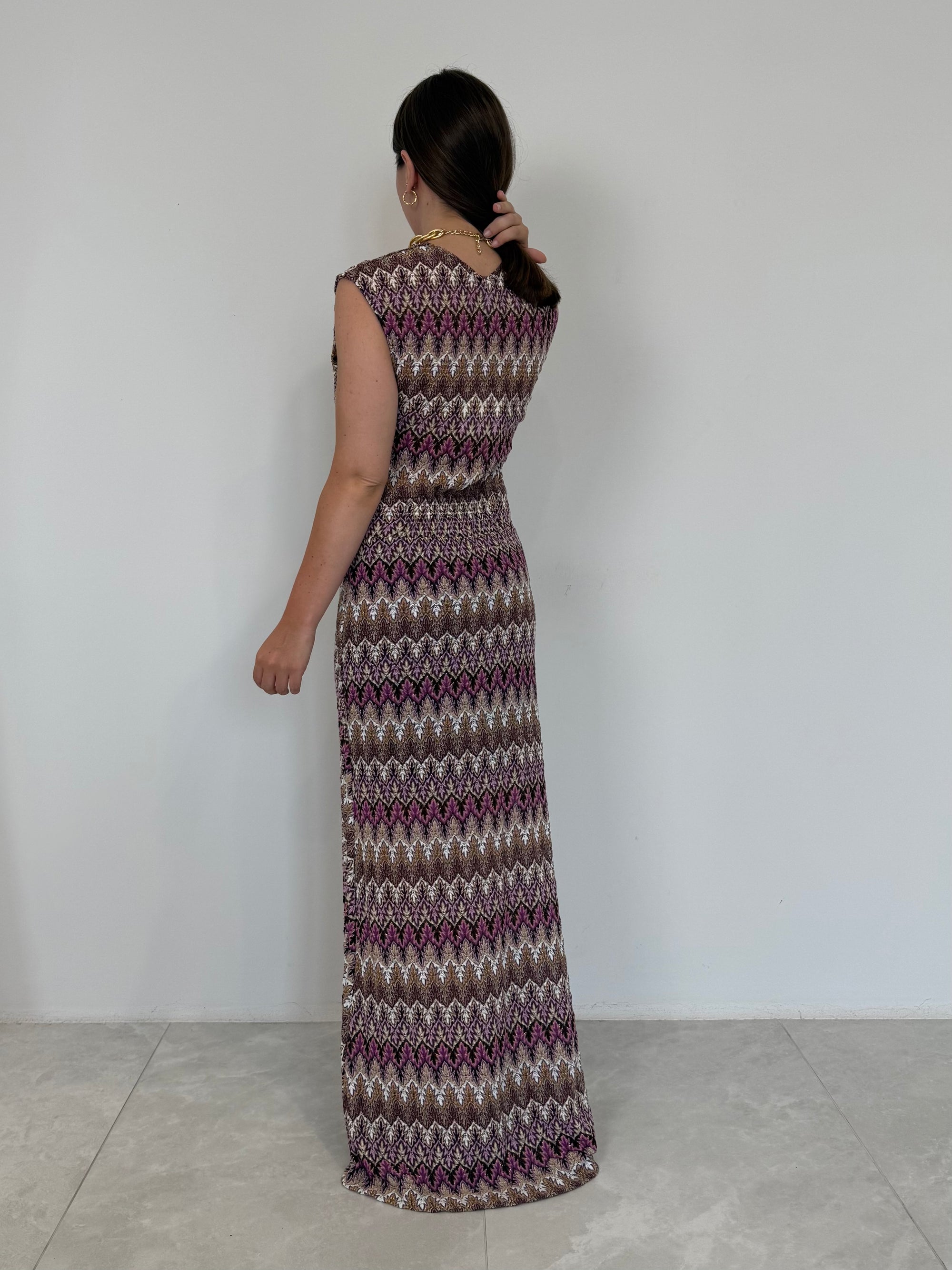 Tensione In - Abito zigzag buganville