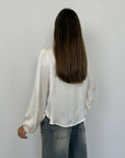 Haveone - Blusa viscosa scollo V burro