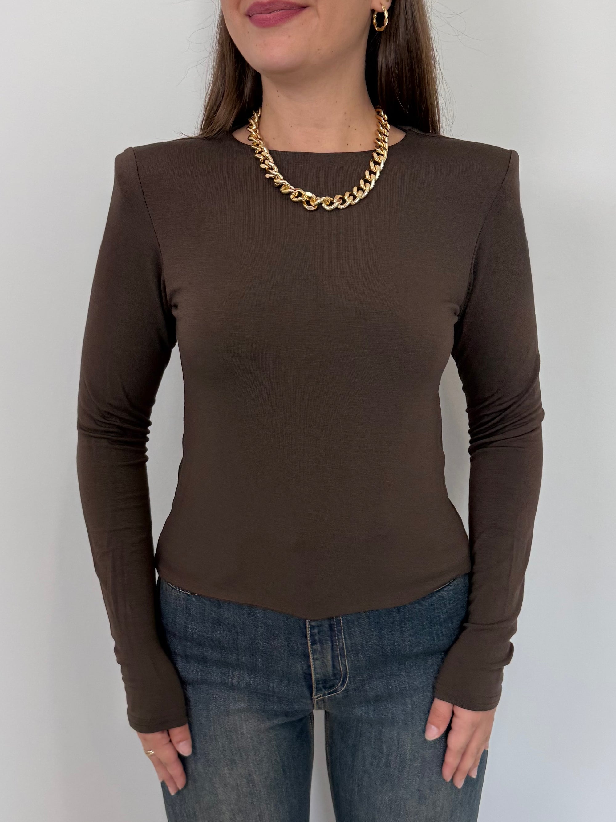 SusyMix - Maglia con spalline moro
