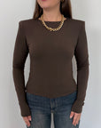 SusyMix - Maglia con spalline moro