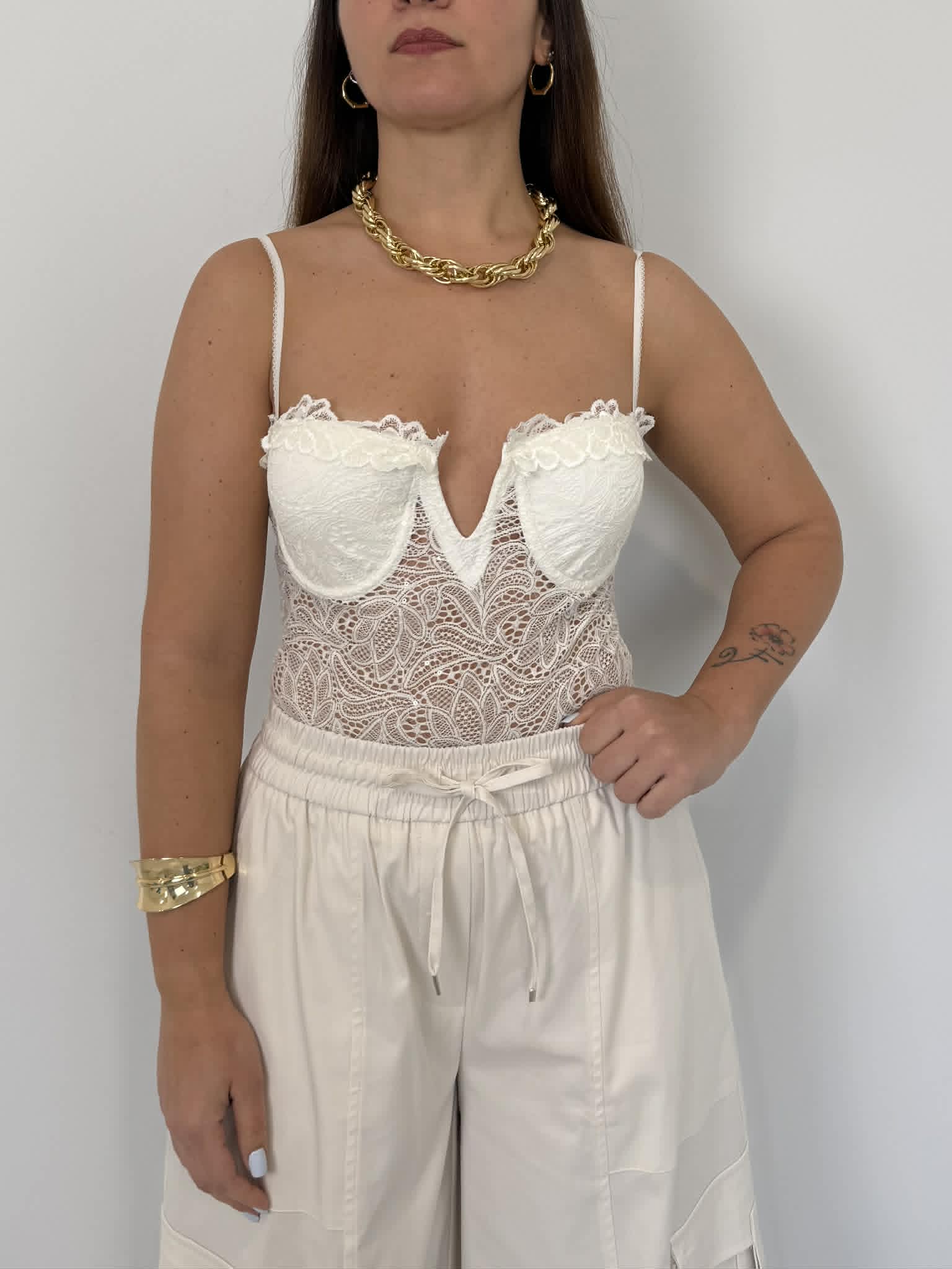 SusyMix - Body in pizzo bianco