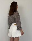 Haveone - Short Ivy farfalla bianco con pizzo