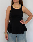 SusyMix - Canotta peplum nera