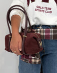 Civico23 - Borsa a spalla in vera pelle vino