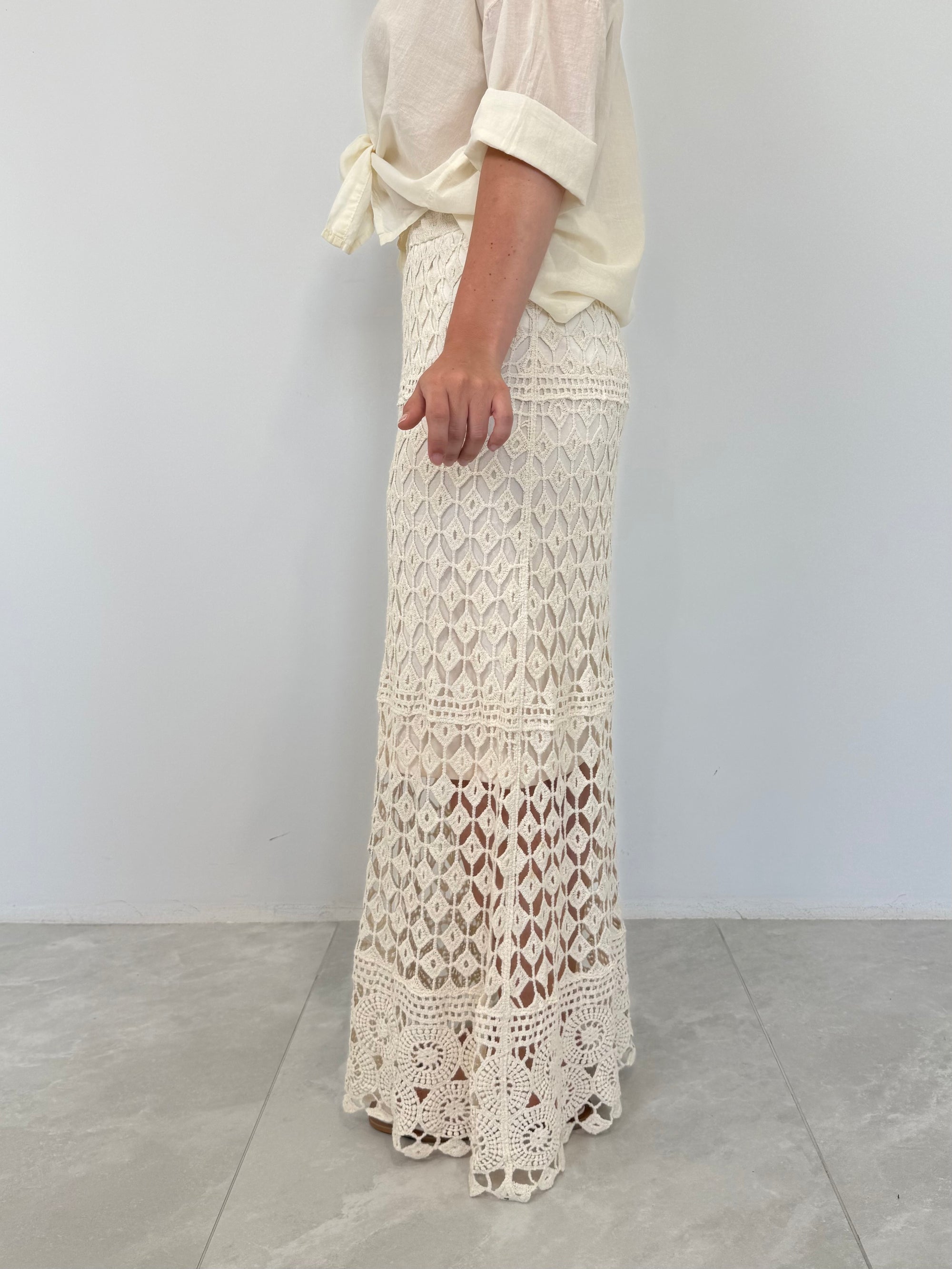 Haveone - Gonna rete crochet burro