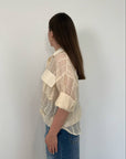 SusyMix - Camicia retrò con trinetta