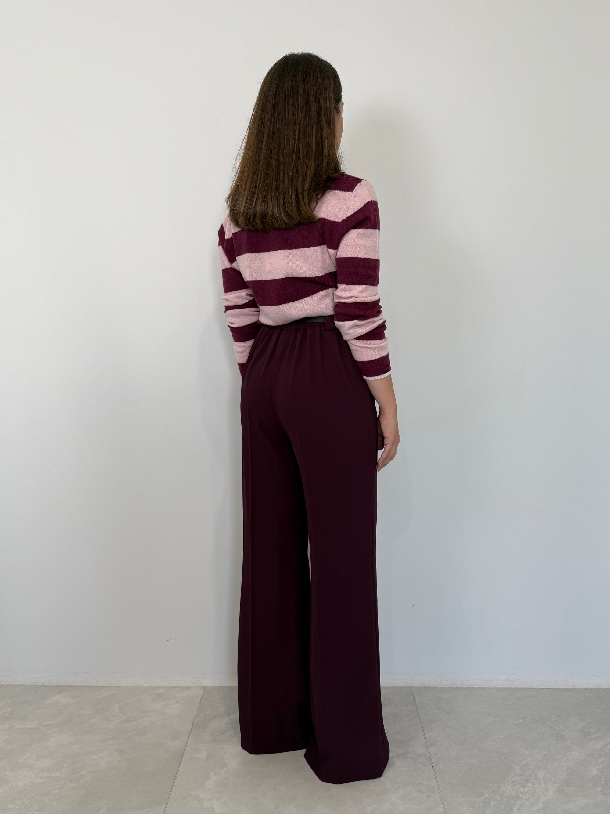 SusyMix - Pantalone fluido flare barolo