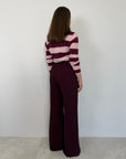 SusyMix - Pantalone fluido flare barolo