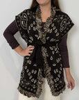 Tensione In - Gilet bandana con frange moro