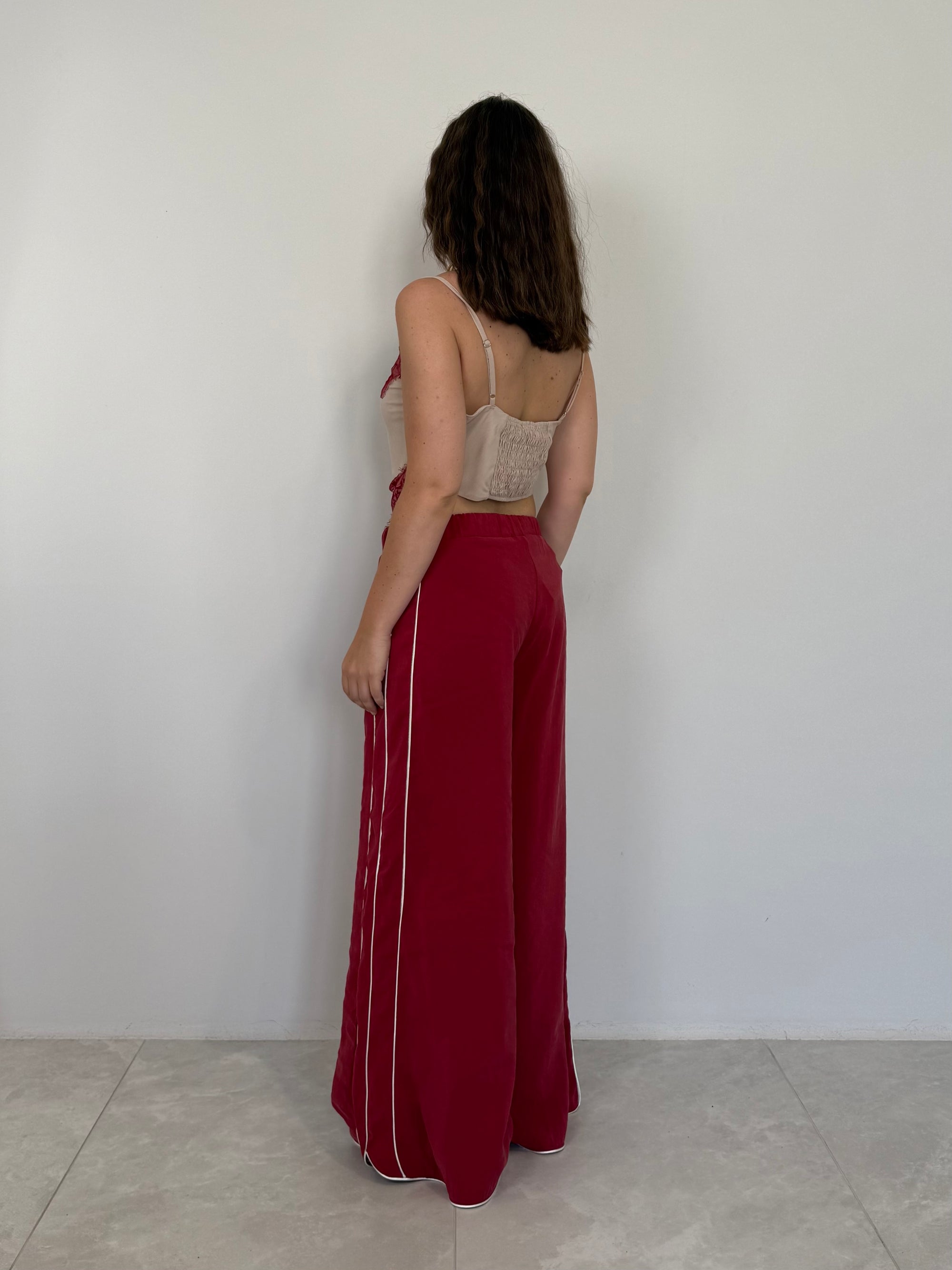Haveone - Pantalone in cupro con banda india