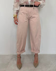 SusyMix - Pantalone con stellina in cotone rosa