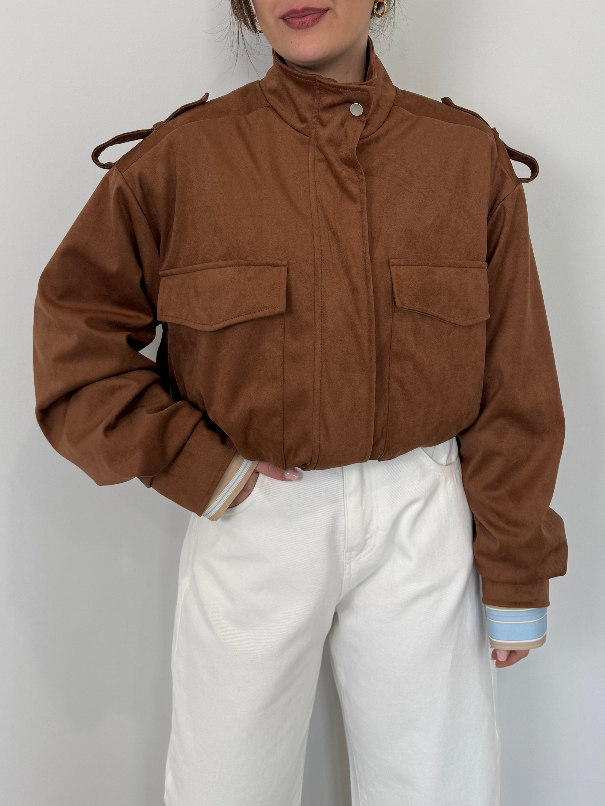 Haveone - Bomber in suede