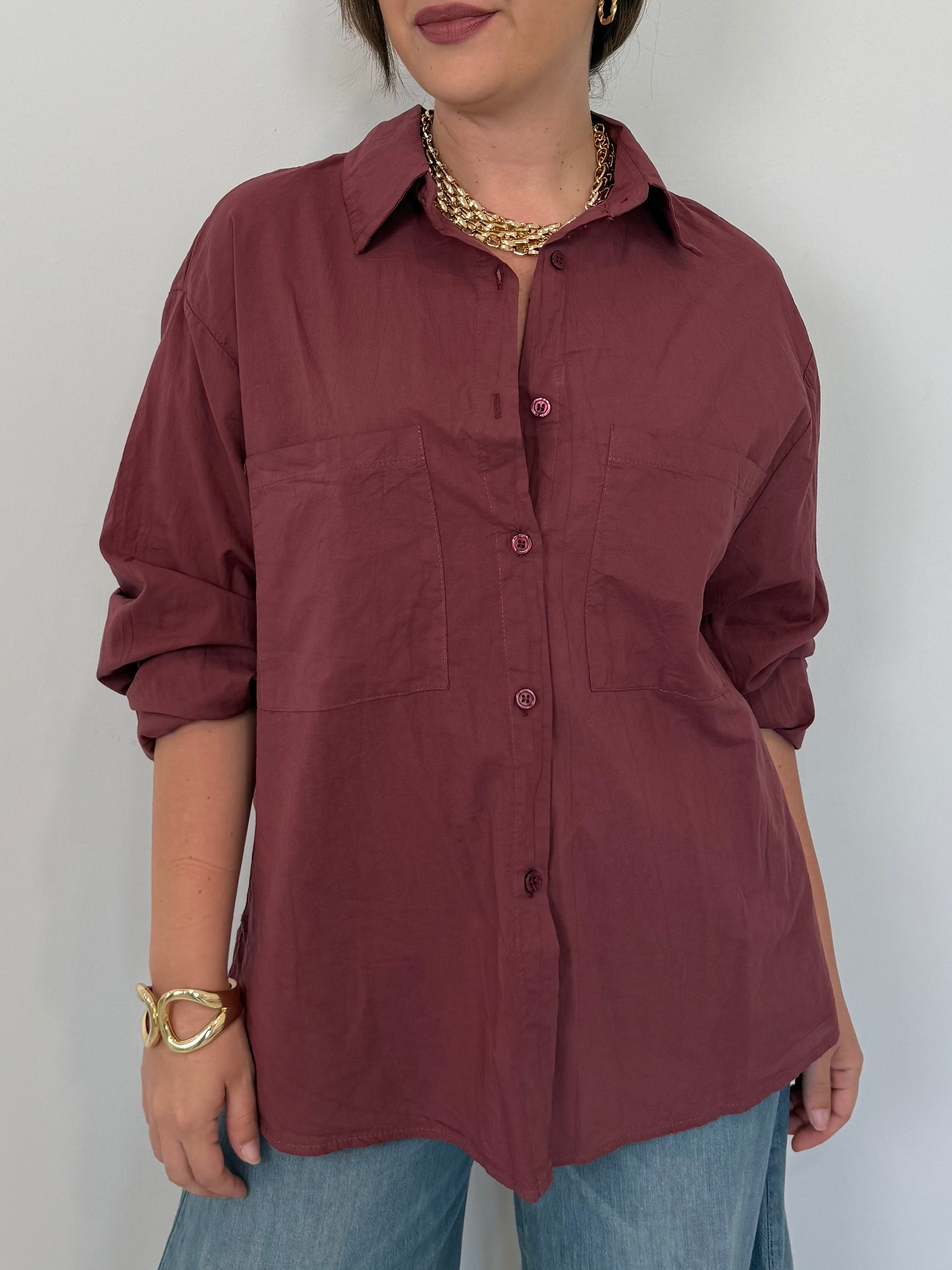 Haveone - Camicia leggera in cotone india