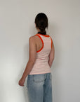 SusyMix - Canotta righe rosa contrasto arancio
