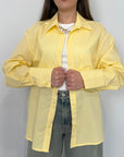 Haveone - Camicia in cotone gialla