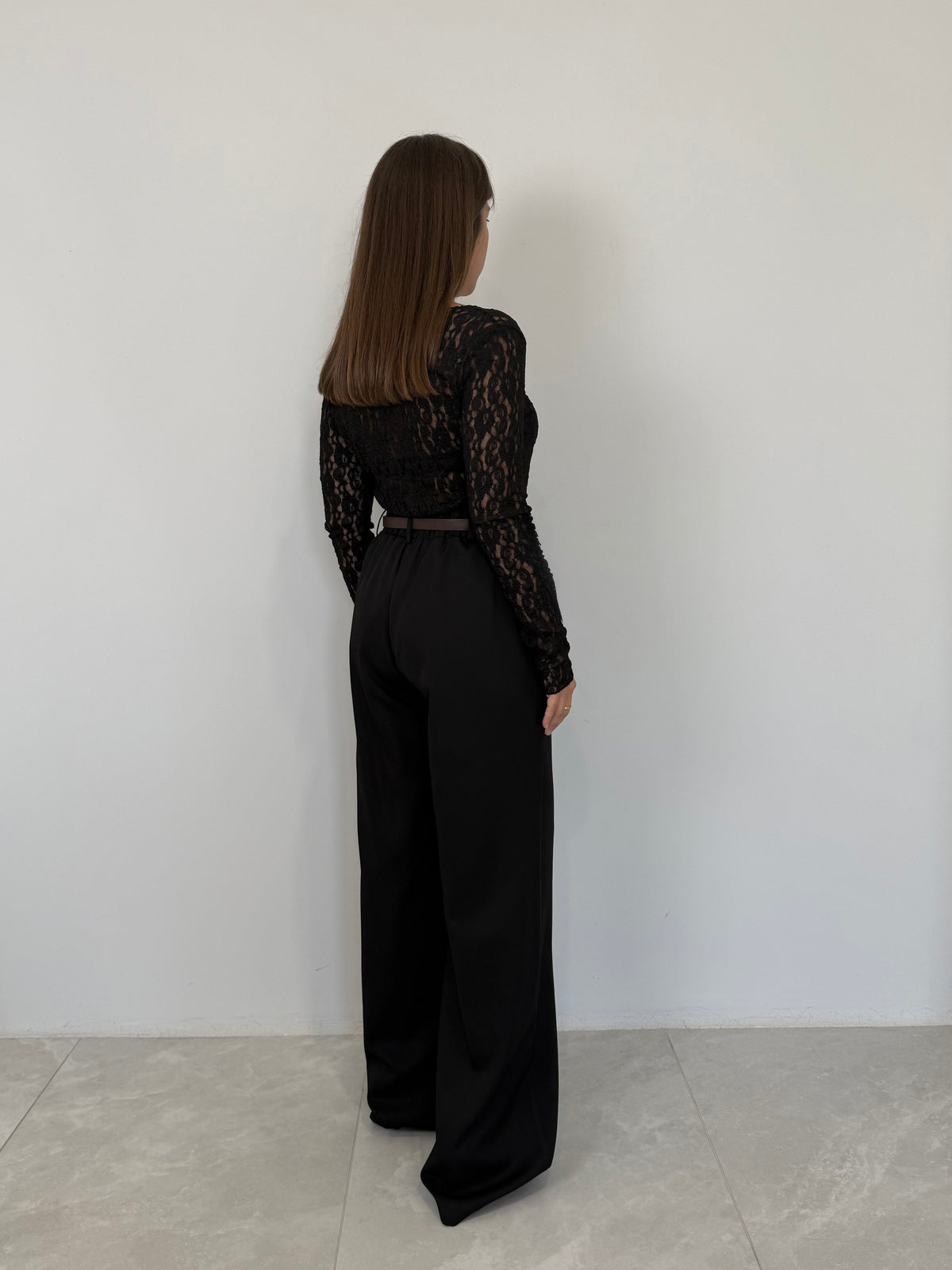 Haveone - Pantalone palazzo nero