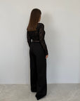 Haveone - Pantalone palazzo nero