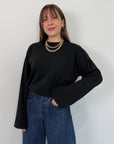 Haveone - Maglia over con spalline nera