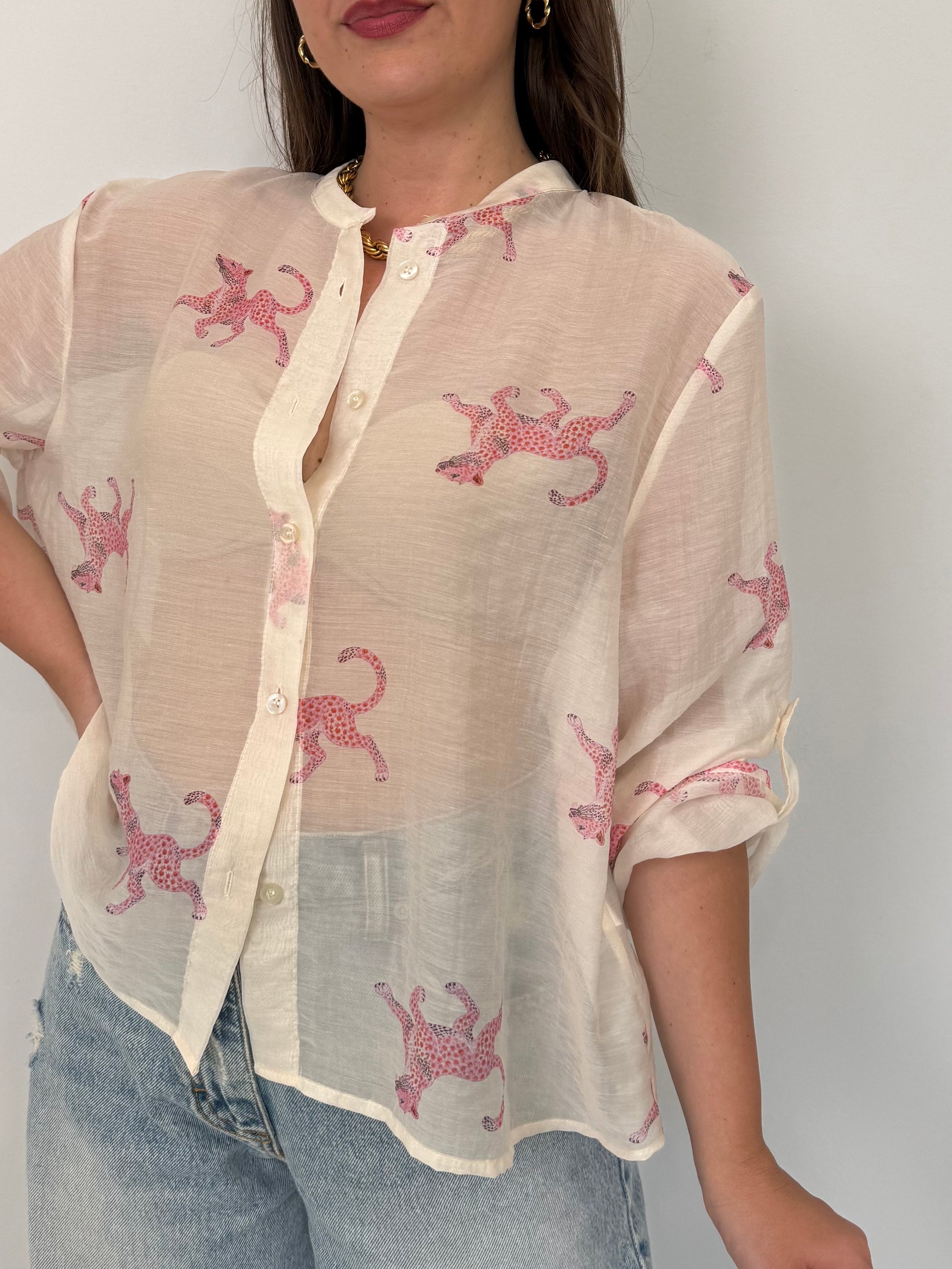 Haveone - Camicia con giaguaro