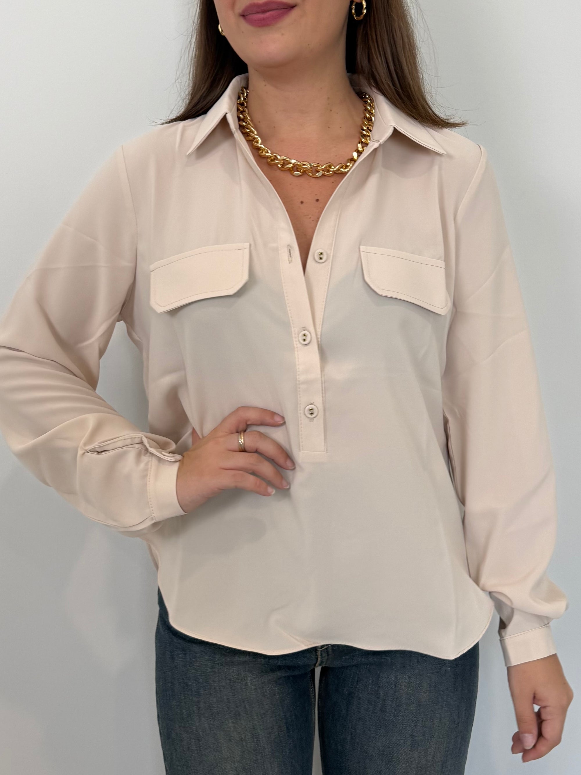 SusyMix - Camicia doppia tasca burro