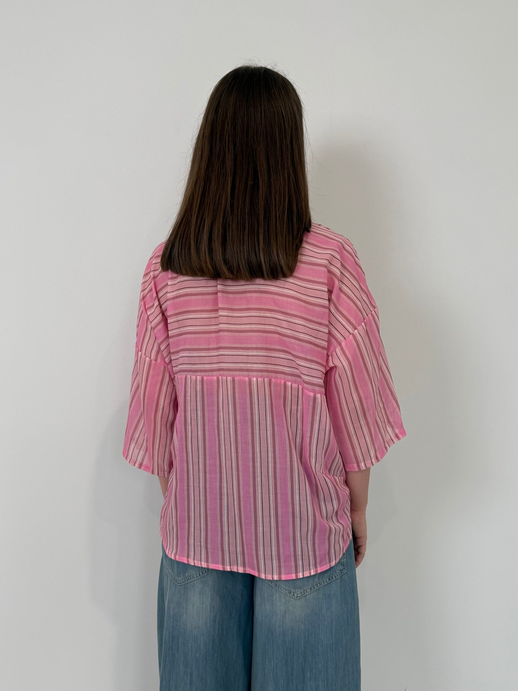 Tensione - Camicia millerighe rosa