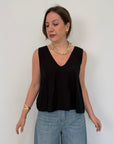 Haveone - Canotta spalla larga nera