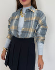 Haveone - Camicia check azzurra