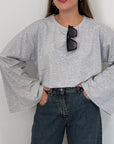 Haveone - Maglia manica trapezio grigia