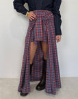 Haveone - Gonna lunga con maniche camicia bordeaux