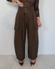 Haveone - Pantalone cargo moro